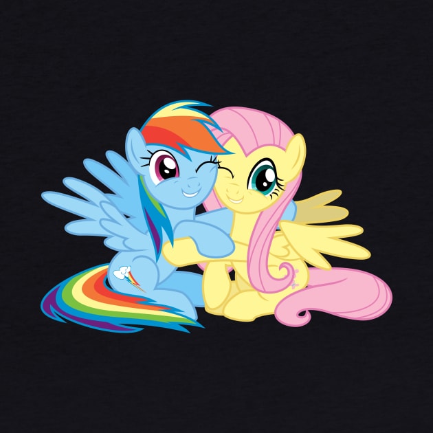 Fluttershy and Rainbow Dash - Flutterdash by Rutger_J